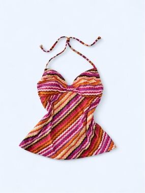 Y2K Striped Tankini Top